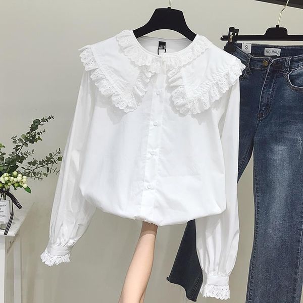 women's blouses & shirts blouse women shirt 2021 spring stitching long-sleeved white loose large lapel baby blusas mujer de moda
women's blouses & shirts blouse women shirt 2021 spring stitching long-sleeved white loose large lapel baby blusas mujer de moda