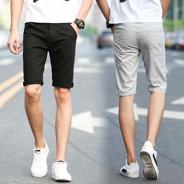 men's shorts 2021 men casual summer buttons fifth pants loose beach male solid color plus size, White;black
men's shorts 2021 men casual summer buttons fifth pants loose beach male solid color plus size, White;black