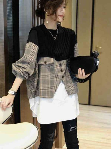 women's blouses & shirts autumn and winter loose shirt stitching wool sweater women fake two-piece western-style shirts azkk, White
women's blouses & shirts autumn and winter loose shirt stitching wool sweater women fake two-piece western-style shirts azkk, White