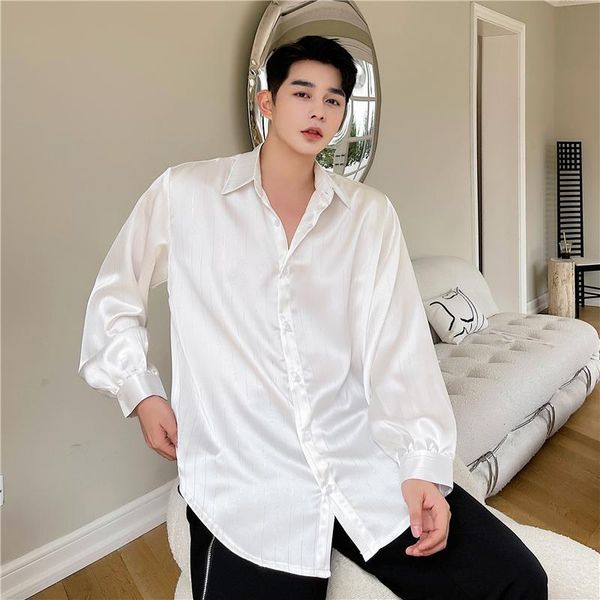 men's casual shirts 2021 spring korean style unique satin shiny silk design men loose bright for men,size -xxl, White;black
men's casual shirts 2021 spring korean style unique satin shiny silk design men loose bright for men,size -xxl, White;black