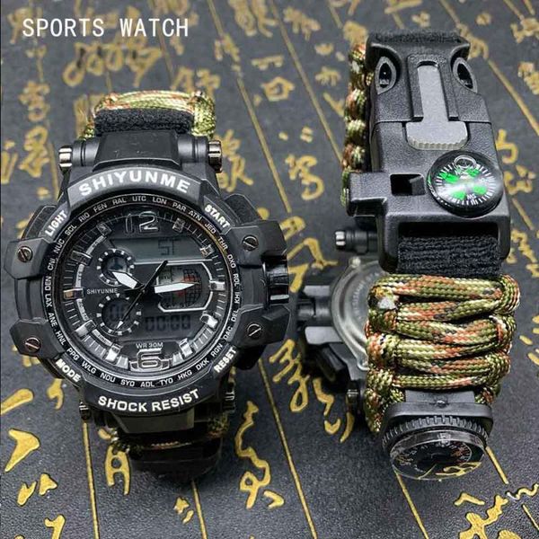 wristwatches shiyunme men sports watches compass quartz watch military time alarm waterproof led digital relogio masculino, Slivery;brown
wristwatches shiyunme men sports watches compass quartz watch military time alarm waterproof led digital relogio masculino, Slivery;brown