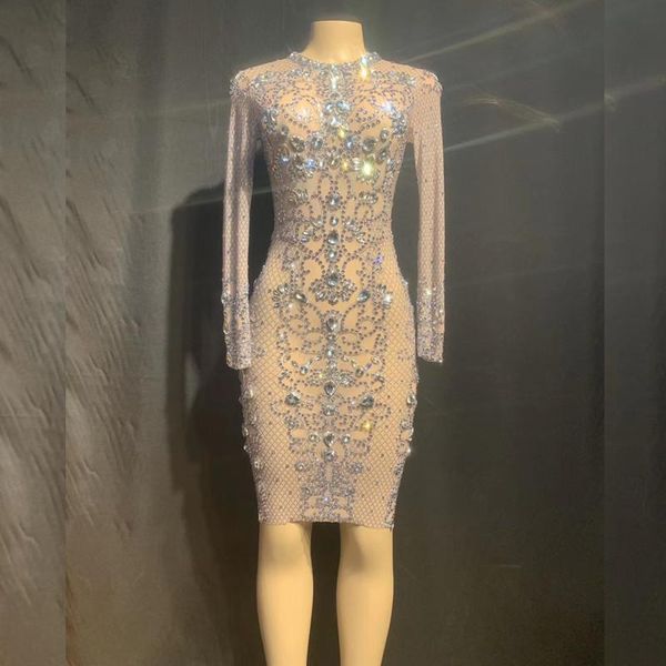 casual dresses luxury perspective party evening crystal dress women nightclub prom see through rhinestone bodycon singer stage wear, Black;gray
casual dresses luxury perspective party evening crystal dress women nightclub prom see through rhinestone bodycon singer stage wear, Black;gray