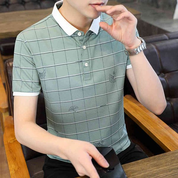 men's polos summer polo shirt korean fashion print short sleeve casual cotton polo male s nj67, White;black
men's polos summer polo shirt korean fashion print short sleeve casual cotton polo male s nj67, White;black