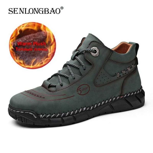 winter split leather men's boots comfortable men ankle thick plush warm snow man hiking outdoor shoes 210619, Black
winter split leather men's boots comfortable men ankle thick plush warm snow man hiking outdoor shoes 210619, Black