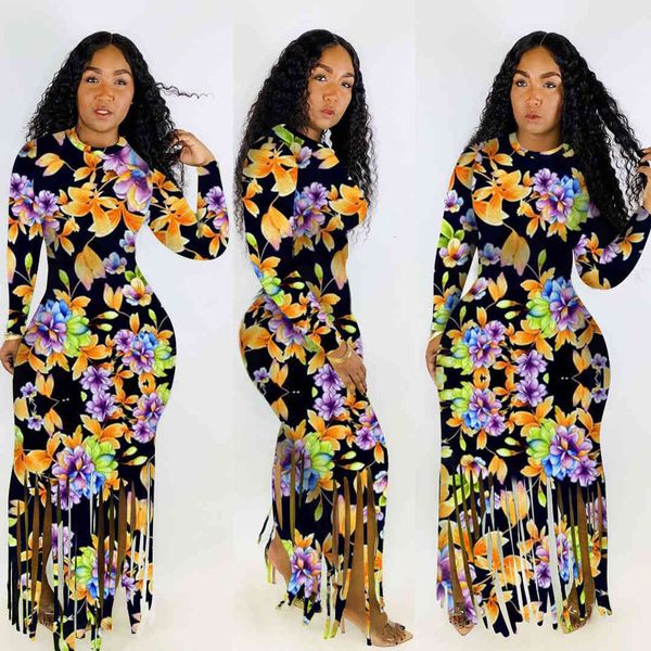 bohemian style women multicolor floral prined tassels es lady fashion o-neck full sleeve ny bodycon ankle-length, White;black
bohemian style women multicolor floral prined tassels es lady fashion o-neck full sleeve ny bodycon ankle-length, White;black