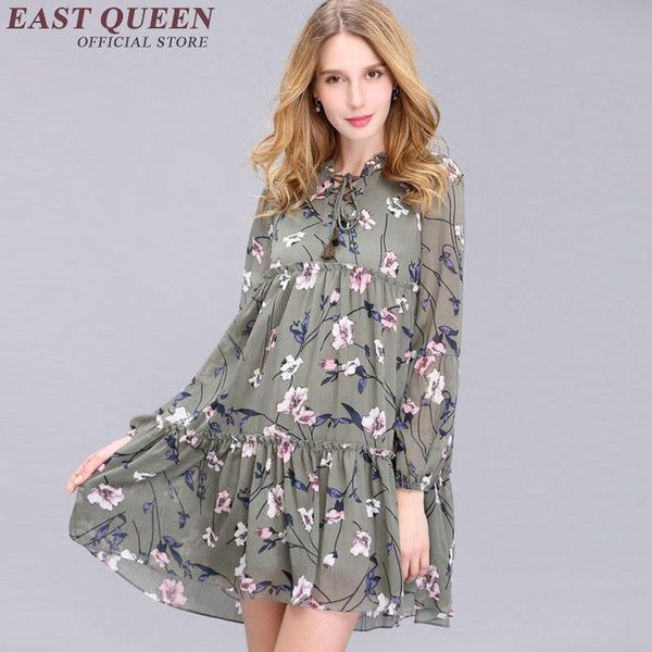 casual dresses women flower print dress long-sleeve spring summer mini beach a line female kk1139, Black;gray
casual dresses women flower print dress long-sleeve spring summer mini beach a line female kk1139, Black;gray