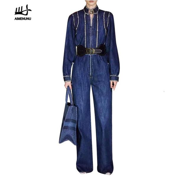 women's jumpsuits & rompers aimenunu casual denim tassel for female stand collar lantern long sleeve high waist with sashes jumpsuit wo, Black;white
women's jumpsuits & rompers aimenunu casual denim tassel for female stand collar lantern long sleeve high waist with sashes jumpsuit wo, Black;white