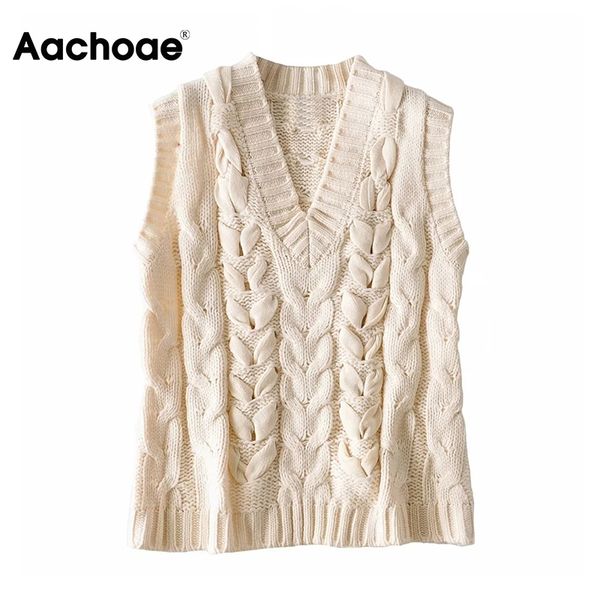 aachoae women chic lace up knitted vest sweater v neck sleeveless fashion twist female casual waistcoat sweaters 210413, White;black
aachoae women chic lace up knitted vest sweater v neck sleeveless fashion twist female casual waistcoat sweaters 210413, White;black