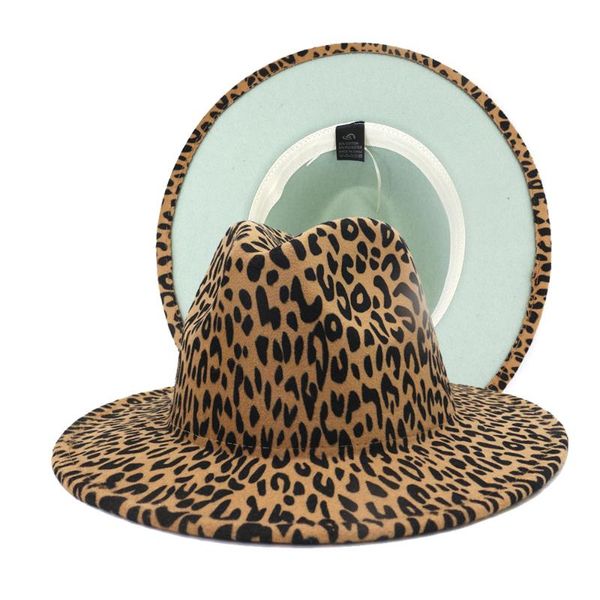 wide brim hats women's hat fedoras leopard print patchwork classic casual dress felted caps panama women fedora sombreros de mujer, Blue;gray
wide brim hats women's hat fedoras leopard print patchwork classic casual dress felted caps panama women fedora sombreros de mujer, Blue;gray