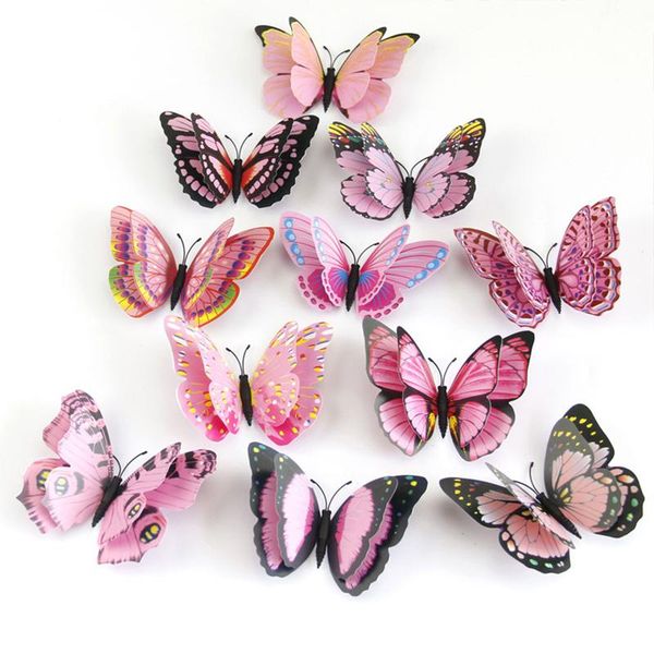 wall stickers 12pcs/set double layer 3d butterfly sticker magnet pvc multicolor butterflies party kids bedroom fridge decoration 10color
wall stickers 12pcs/set double layer 3d butterfly sticker magnet pvc multicolor butterflies party kids bedroom fridge decoration 10color