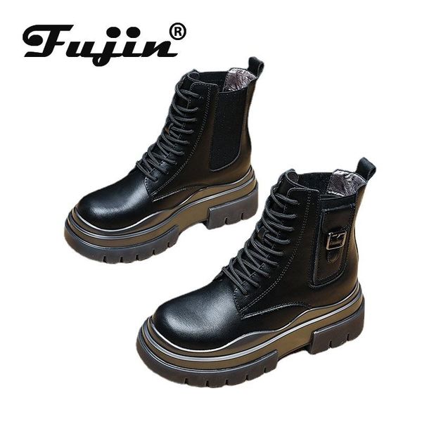 boots fujin genuine leather platform sping autumn women's punk short shoes, Black
boots fujin genuine leather platform sping autumn women's punk short shoes, Black