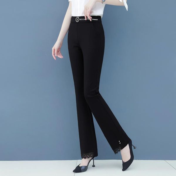 women's pants & capris lace patchwork flared office lady women autumn high waist plus size long trousers thin black pant ta803, Black;white
women's pants & capris lace patchwork flared office lady women autumn high waist plus size long trousers thin black pant ta803, Black;white