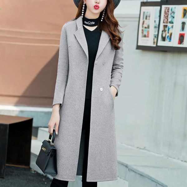 korean double faced cashmere overcoat women's 2021 spring mid long fashion slim pure color maoni coat wool & blends, Black
korean double faced cashmere overcoat women's 2021 spring mid long fashion slim pure color maoni coat wool & blends, Black