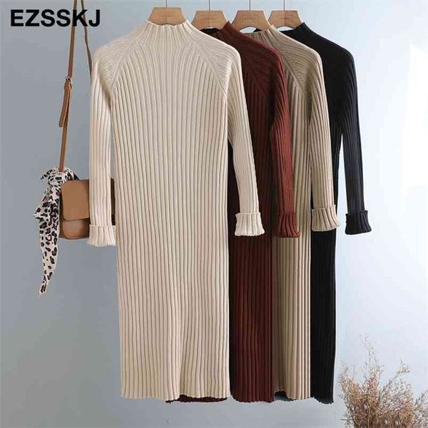 thick autumn winter straight sweater warm chic basic knit women loose midi female casual dress 210329, Black;gray
thick autumn winter straight sweater warm chic basic knit women loose midi female casual dress 210329, Black;gray
