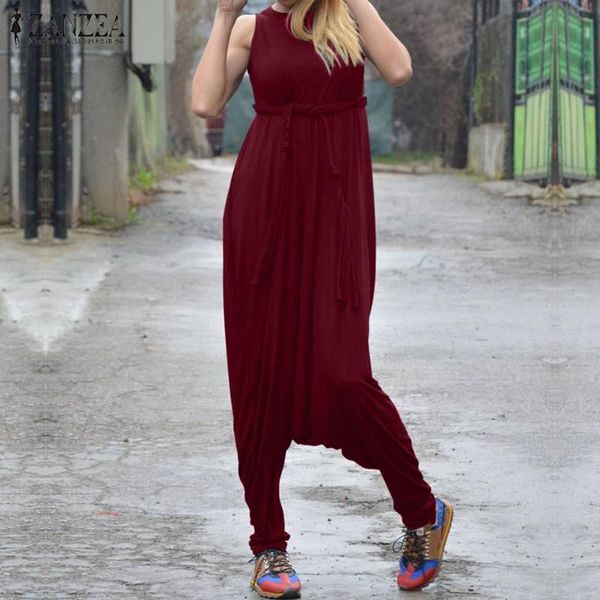 women's jumpsuits & rompers summer 2021 zanzea drop crotch overalls casual sleeveless pants female lace up playsuits plus size, Black;white
women's jumpsuits & rompers summer 2021 zanzea drop crotch overalls casual sleeveless pants female lace up playsuits plus size, Black;white