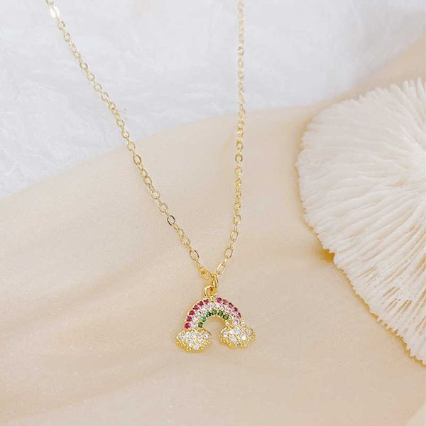 designer necklace 14k real gold colorful rainbow zircon for lady charm creative clavicle temperament colar bijoux pendant jewelry gift, Silver
designer necklace 14k real gold colorful rainbow zircon for lady charm creative clavicle temperament colar bijoux pendant jewelry gift, Silver