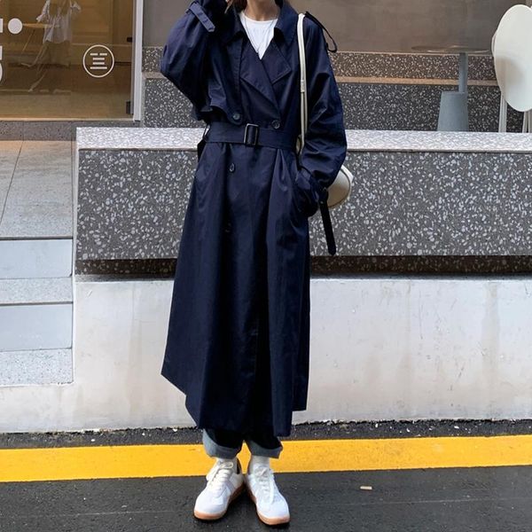 women's trench coats vintage long coat women elegant office lady 2021 autumn solid casual loose belt thin windbreaker vetidos, Tan;black
women's trench coats vintage long coat women elegant office lady 2021 autumn solid casual loose belt thin windbreaker vetidos, Tan;black