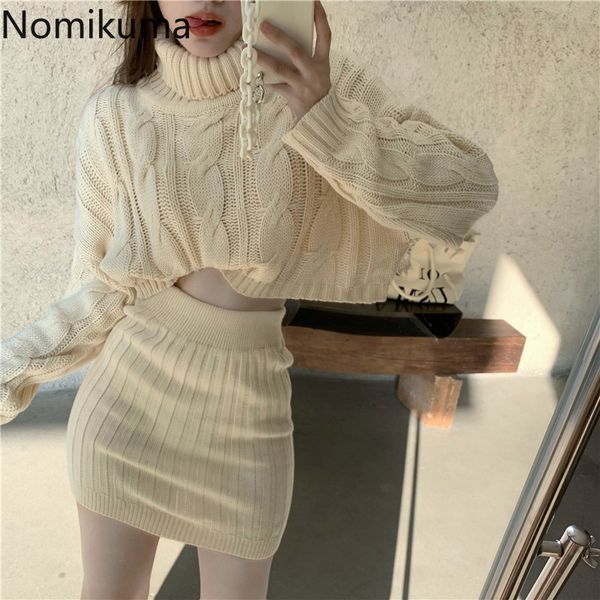 nomikuma turtleneck twisted sweater knitted set causal crop sweaters + slim high waist mini skirt autumn winter outfit 6d772 210427, White
nomikuma turtleneck twisted sweater knitted set causal crop sweaters + slim high waist mini skirt autumn winter outfit 6d772 210427, White