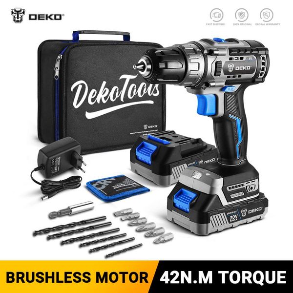 professiona electric drills deko 20v brushless cordless drill, 42nm screwdriver, 1500mah battery, fast charger power tools for home improvem
professiona electric drills deko 20v brushless cordless drill, 42nm screwdriver, 1500mah battery, fast charger power tools for home improvem