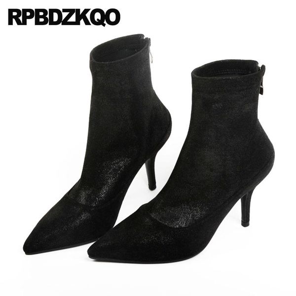 boots brand women winter genuine leather fur sheepskin pointed toe shoes booties short stiletto suede autumn black high heel
boots brand women winter genuine leather fur sheepskin pointed toe shoes booties short stiletto suede autumn black high heel