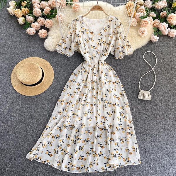 casual dresses singreiny women chiffon floral dress v neck short sleeves elastic midi party long bohemian print beach, Black;gray
casual dresses singreiny women chiffon floral dress v neck short sleeves elastic midi party long bohemian print beach, Black;gray