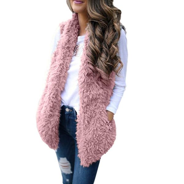 women's vests women fleece plush waistcoats autumn winter thicken pocket faux fur outwear wdc8659, Black;white
women's vests women fleece plush waistcoats autumn winter thicken pocket faux fur outwear wdc8659, Black;white