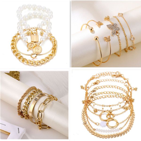 charm love bracelets set bohemian gold pearl beads layered hand chain fashion bangles for women party jewelry gift, Golden;silver
charm love bracelets set bohemian gold pearl beads layered hand chain fashion bangles for women party jewelry gift, Golden;silver