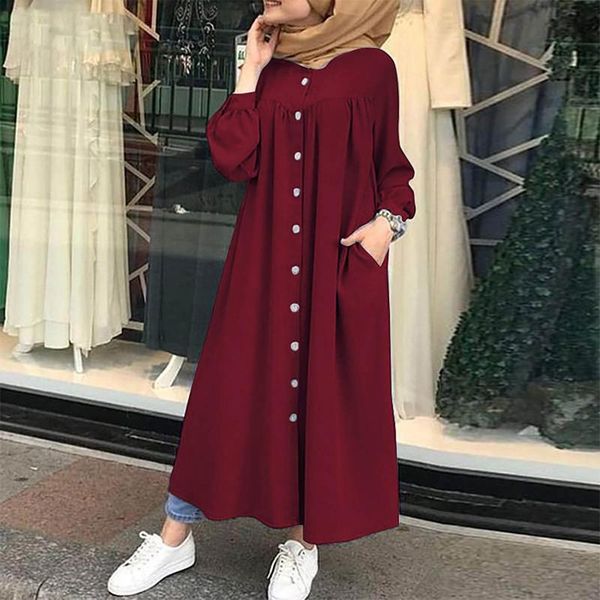 casual dresses women retro solid color dress female long sleeve round collar button maxi 2021 autumn winter elegant vestidos #4, Black;gray
casual dresses women retro solid color dress female long sleeve round collar button maxi 2021 autumn winter elegant vestidos #4, Black;gray