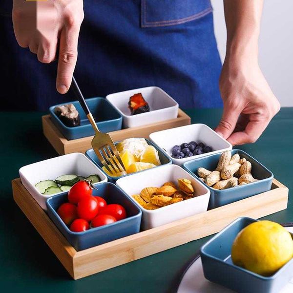 dishes & plates ceramic grid fruit plate snack serving platter japanese small dish with tray home deskdried
dishes & plates ceramic grid fruit plate snack serving platter japanese small dish with tray home deskdried