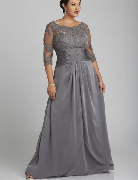 2021 popular style plus size gray mother of the bride dress 3 4 sleeve scoop neck lace chiffon floor length formal gowns custom215c, Black;red
2021 popular style plus size gray mother of the bride dress 3 4 sleeve scoop neck lace chiffon floor length formal gowns custom215c, Black;red