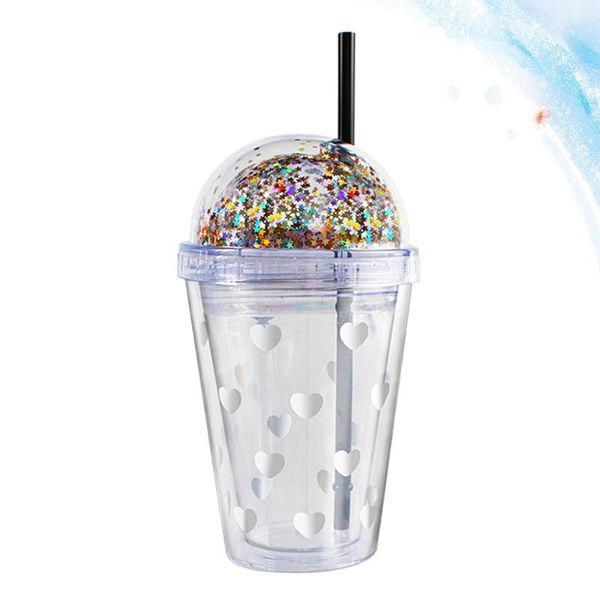 straw cup heart pattern sequin double layer water bottle milkshake for home office cups & saucers
straw cup heart pattern sequin double layer water bottle milkshake for home office cups & saucers