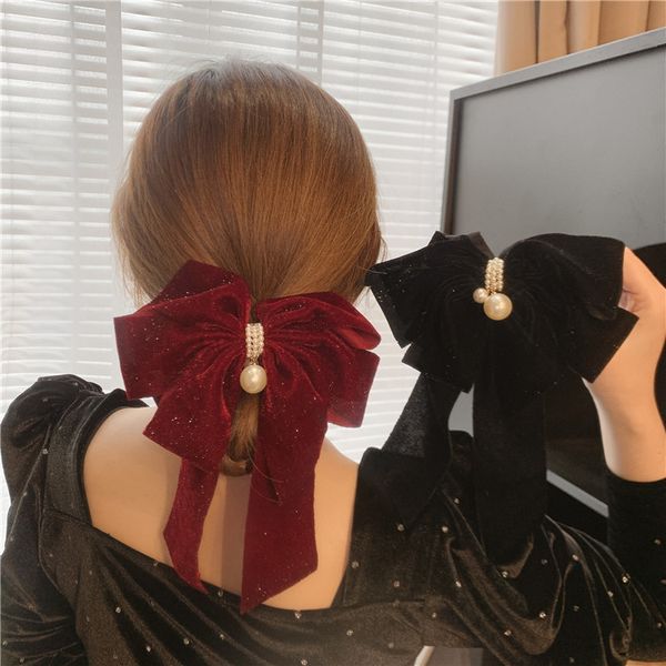 korean fashion exaggerated imitation pearl large ribbon bow spring clip temperament sweet girl women's hairpins hair accessories, Slivery;white
korean fashion exaggerated imitation pearl large ribbon bow spring clip temperament sweet girl women's hairpins hair accessories, Slivery;white
