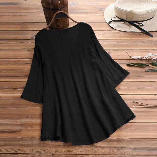 women's blouses & shirts summer women blouse plus size s-5xl vintage three quarter lace v-neck button wholesale office work, White
women's blouses & shirts summer women blouse plus size s-5xl vintage three quarter lace v-neck button wholesale office work, White