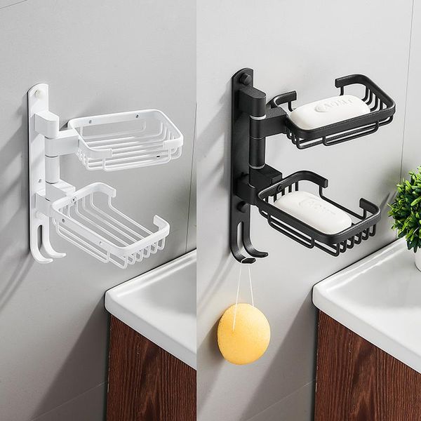 soap dishes functional rotating black/white wall mounted double layer holder basket bathroom accessories aluminum bath hardware
soap dishes functional rotating black/white wall mounted double layer holder basket bathroom accessories aluminum bath hardware