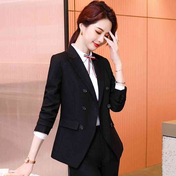 autumn and winter high-quality women's suit pants work clothes two-piece double breasted jacket slim trousers 210527, White
autumn and winter high-quality women's suit pants work clothes two-piece double breasted jacket slim trousers 210527, White