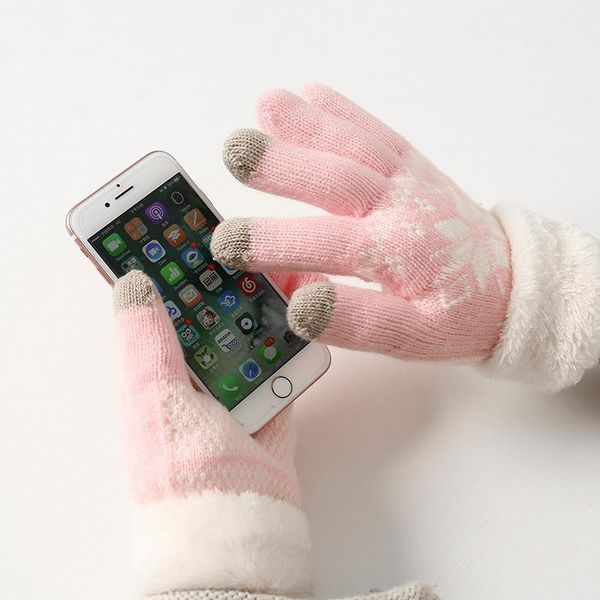 five fingers gloves women' winter knitted thick cashmere warm for women snowflake pattern full finger touch screen, Blue;gray
five fingers gloves women' winter knitted thick cashmere warm for women snowflake pattern full finger touch screen, Blue;gray