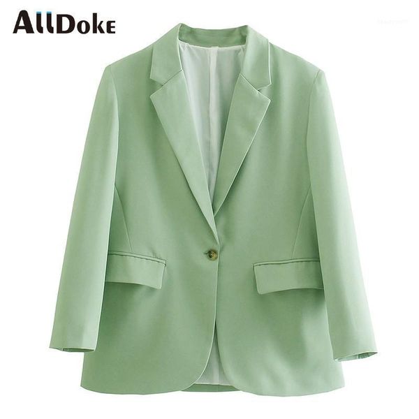 women's suits & blazers alldoke summer 2021 green blazer women notched collar long sleeve single button oversized vintage pocket femme, White;black
women's suits & blazers alldoke summer 2021 green blazer women notched collar long sleeve single button oversized vintage pocket femme, White;black