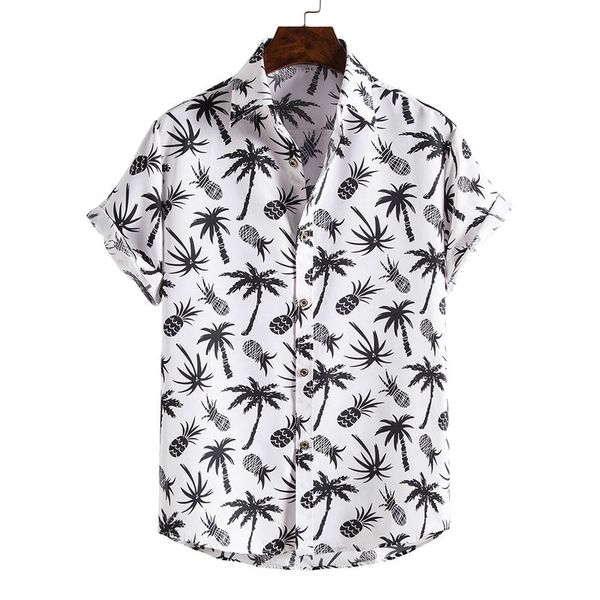 black pineapple print tropical style design hawaiian style men's short-sleeved shirt geometric print party beach daily casual lapel, White;black
black pineapple print tropical style design hawaiian style men's short-sleeved shirt geometric print party beach daily casual lapel, White;black