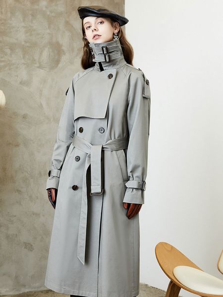 women's jackets 2021 autumn fashion trench coat with belt stand collar design long femme casaco abrigo streetwear, Black;brown
women's jackets 2021 autumn fashion trench coat with belt stand collar design long femme casaco abrigo streetwear, Black;brown