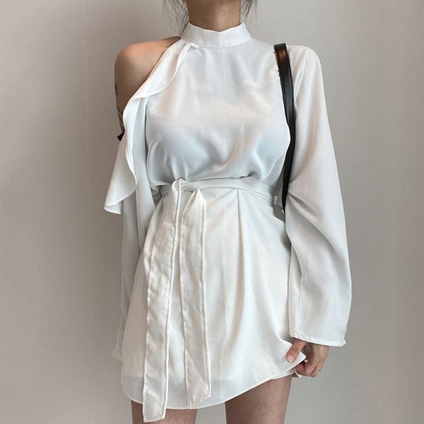 fashion women and blouse off shoulder spring summer asymmetrical solid elegant shirts 210515, White
fashion women and blouse off shoulder spring summer asymmetrical solid elegant shirts 210515, White