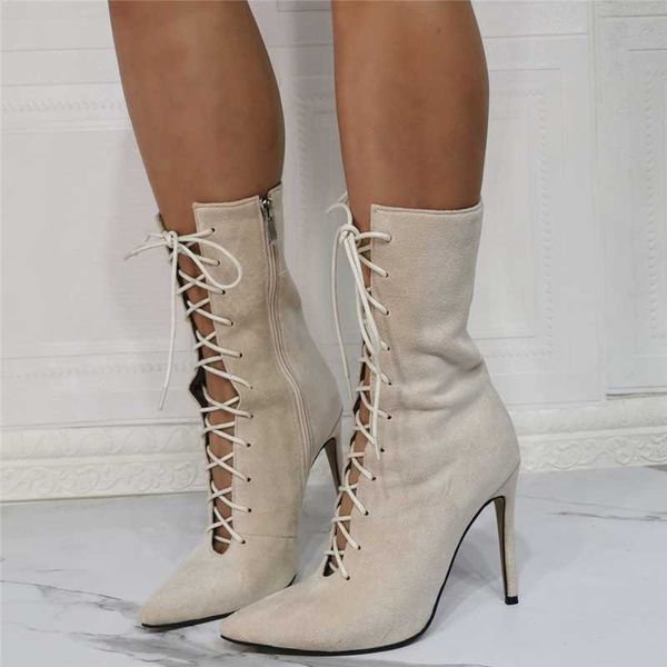 apricot design women summer ankle boots pointed toe lace up with zipper decorate high thin heels, Black
apricot design women summer ankle boots pointed toe lace up with zipper decorate high thin heels, Black