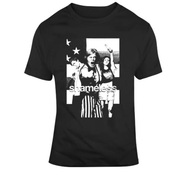 shameless tv show funny family fan t shirt, White;black 
shameless tv show funny family fan t shirt, White;black