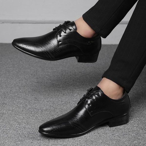 dress shoes business formal leather shoe pointed toe fashion buckle office footwear big size male party wedding, Black
dress shoes business formal leather shoe pointed toe fashion buckle office footwear big size male party wedding, Black