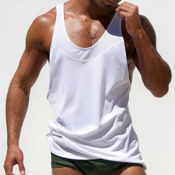 men mesh vest brand mens fashion split hem vests solid net yarn breathable tank undershirt gym fitness underwear, White;black
men mesh vest brand mens fashion split hem vests solid net yarn breathable tank undershirt gym fitness underwear, White;black