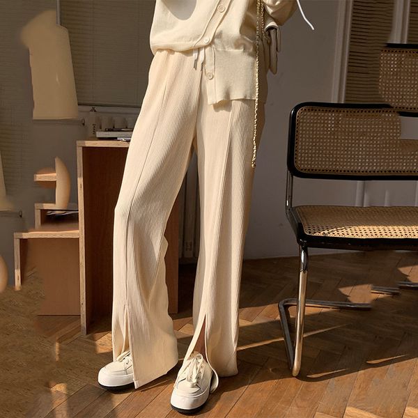 summer foreign style high waist split wide leg pants fashion trend loose pit stripe mopping pants korean style pants trend 210522, Black;white
summer foreign style high waist split wide leg pants fashion trend loose pit stripe mopping pants korean style pants trend 210522, Black;white