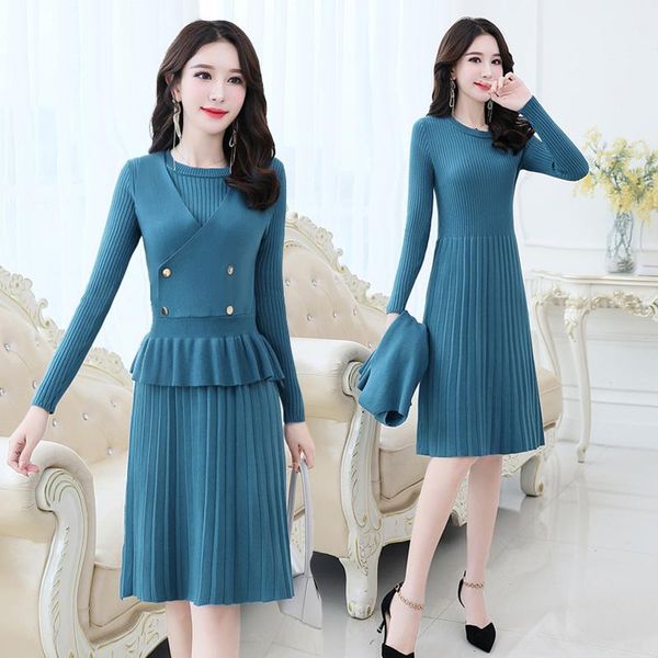 women's sweaters 2021 autumn winter turtleneck knit dress women vintage small fragrance style long two piece suit chic slim fit bottomi, White;black
women's sweaters 2021 autumn winter turtleneck knit dress women vintage small fragrance style long two piece suit chic slim fit bottomi, White;black