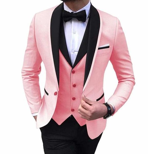 men's suits & blazers costume homme marriage pink blue green men slim fit tuxedos prom blazer terno masculino 3 pieces (jacket+vest+pan, White;black
men's suits & blazers costume homme marriage pink blue green men slim fit tuxedos prom blazer terno masculino 3 pieces (jacket+vest+pan, White;black