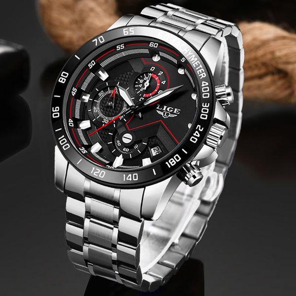 wristwatches 2021 lige sport mens watches clock stainless steel waterproof military chronograph quartz watch men relojes, Slivery;brown
wristwatches 2021 lige sport mens watches clock stainless steel waterproof military chronograph quartz watch men relojes, Slivery;brown