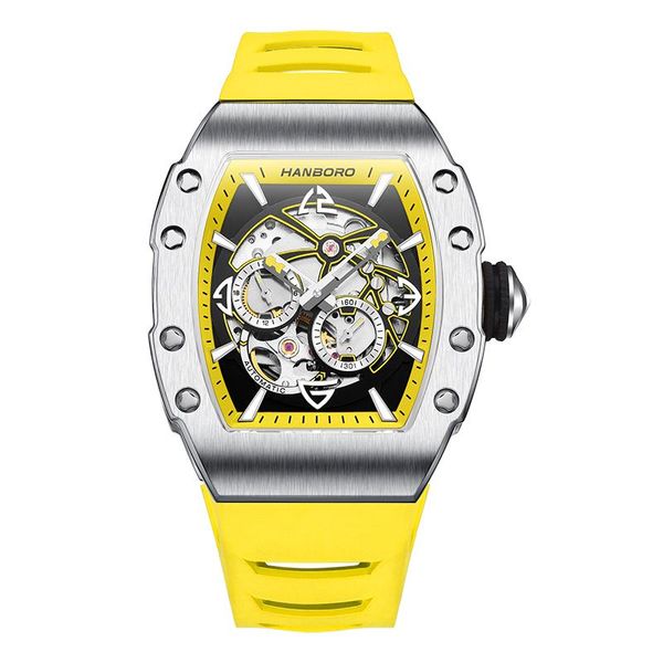 wristwatches hanboro men automatic watch luxury watches mechanical wristwatch luminous 50m waterproof tonneau case rubber strap skeleton dia, Slivery;brown
wristwatches hanboro men automatic watch luxury watches mechanical wristwatch luminous 50m waterproof tonneau case rubber strap skeleton dia, Slivery;brown