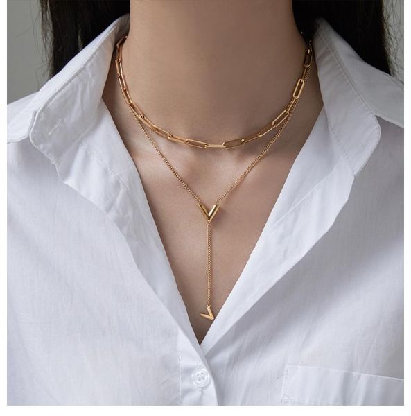 chains punk multilayer v necklace for women gold color clavicle chain crescent choker necklaces 18k jewelry couple gifts, Silver
chains punk multilayer v necklace for women gold color clavicle chain crescent choker necklaces 18k jewelry couple gifts, Silver